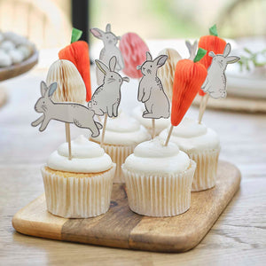 Ginger Ray Bunny Cupcake Toppers