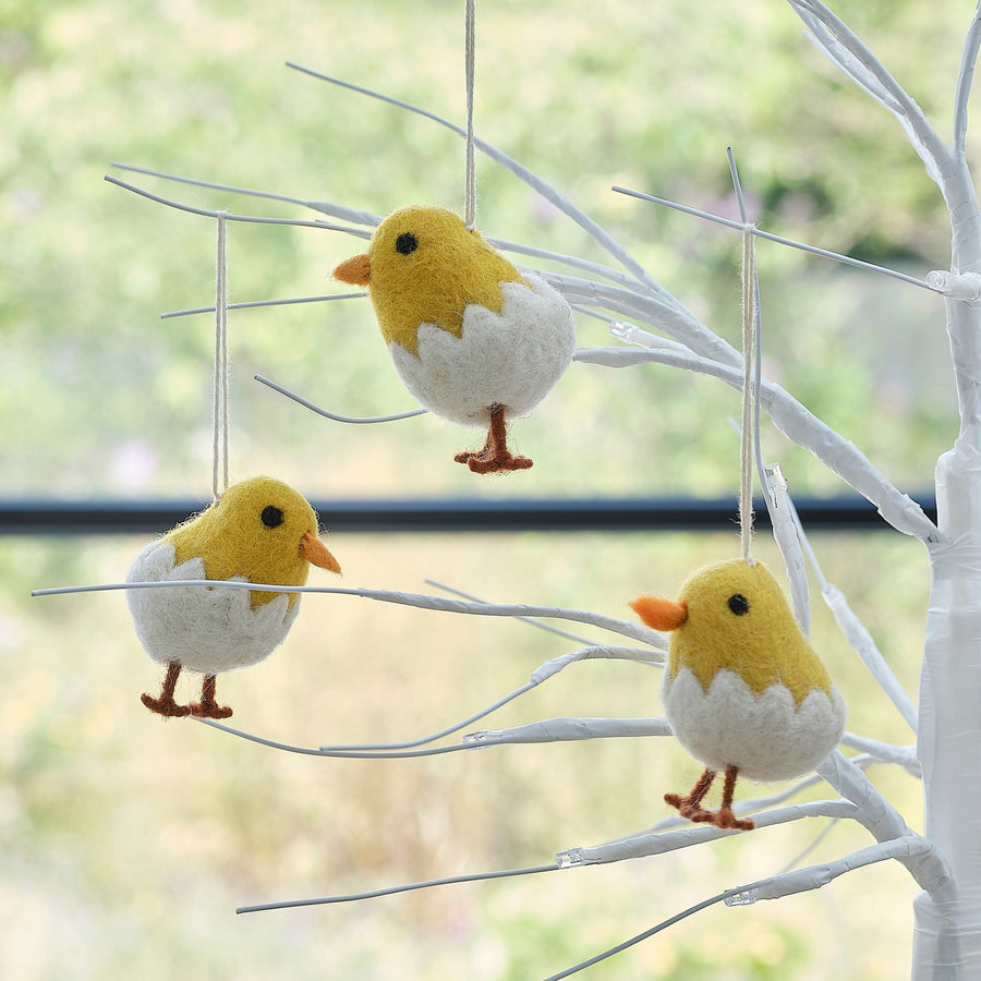 Ginger Ray Felt Chicks Hanging Decoration