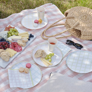 Ginger Ray Pastel Gingham Paper Plates