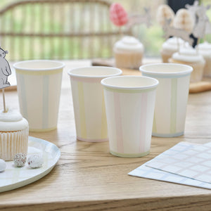 Ginger Ray Pastel Striped Paper Cups