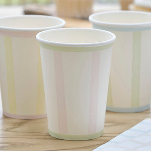 Ginger Ray Pastel Striped Paper Cups