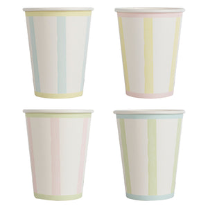 Ginger Ray Pastel Striped Paper Cups