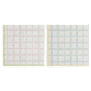 Ginger Ray Pastel Gingham Paper Napkins