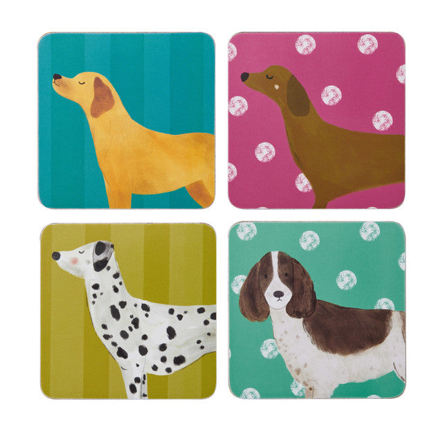 Creative Set Dog Print Coasters