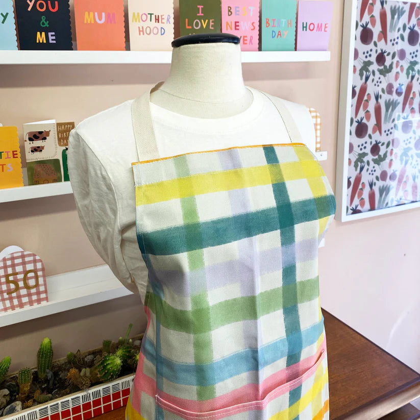 Plewsy Bright Gingham Adult Apron