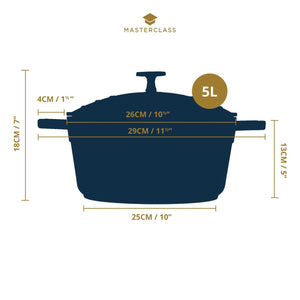 MasterClass Cast Aluminium Lavender Casserole - All Sizes