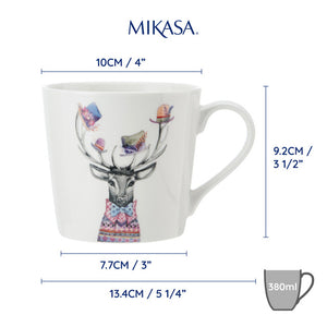 Creative Tipperleyhill Stag Print Fine China Mug