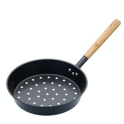 KitchenCraft Carbon Steel Chestnut / BBQ Pan