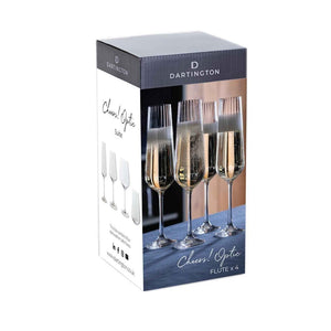 Dartington Cheers Optic Flute Glasses