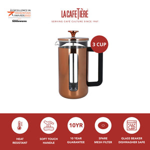 La Cafetière Pisa Copper 3 Cup Cafetiere