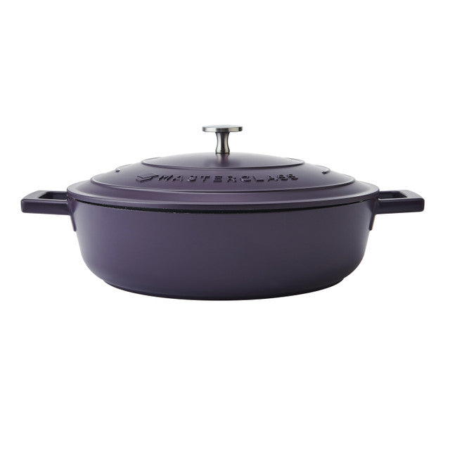 MasterClass Cast Aluminium Purple 28cm Shallow Casserole