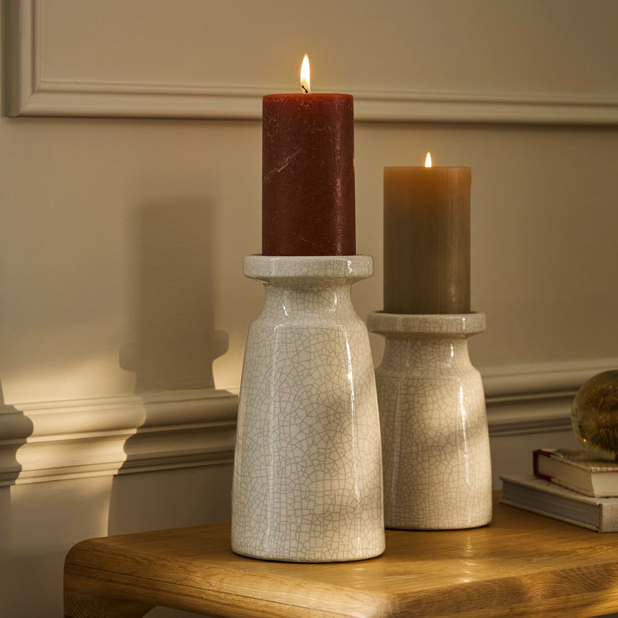 Garden Trading Ravello White Large Candle Holder