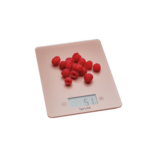 Taylor Pro Rose Gold Glass Digital 5Kg Kitchen Scales