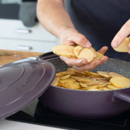 MasterClass Cast Aluminium Purple 28cm Shallow Casserole