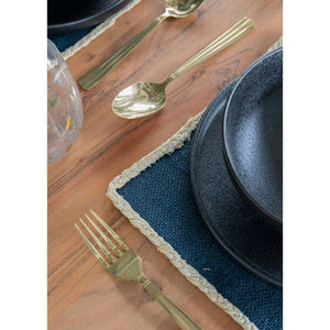 Creative Navy Rectangular Jute Placemats