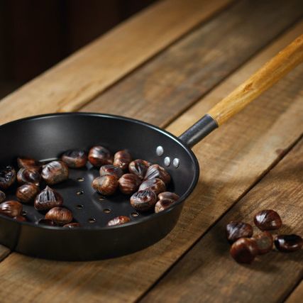 KitchenCraft Carbon Steel Chestnut / BBQ Pan