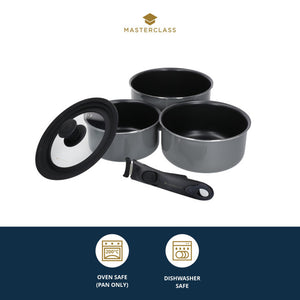 MasterClass Space Saving Saucepan Set
