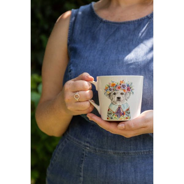 Creative Tipperleyhill Puppy Print Fine China Mug