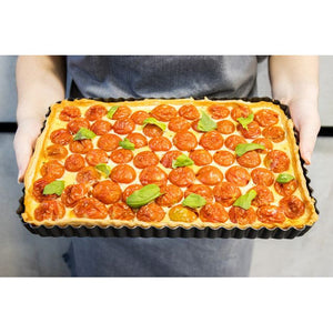 MasterClass Non-Stick Loose Base Fluted Rectangular Flan/Quiche