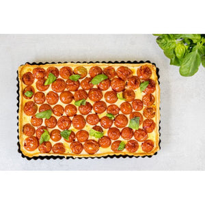 MasterClass Non-Stick Loose Base Fluted Rectangular Flan/Quiche
