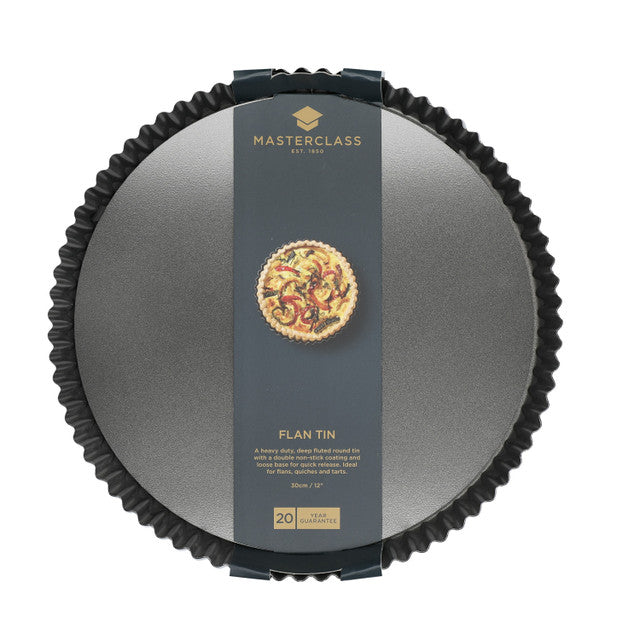 MasterClass Non-Stick 30cm/12" Loose Base Fluted Quiche/Flan Tin