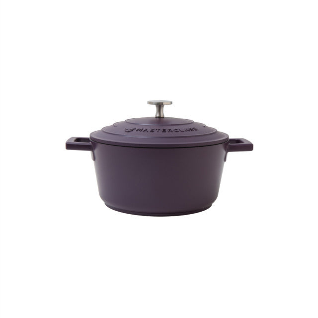 Masterclass Cast Aluminium 20cm Round Casserole Purple