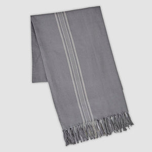 Weaver Green Antibes Grey & Linen Striped Throw