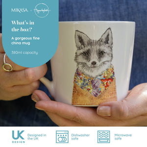 Mikasa Tipperleyhill Fox Print Fine China Mug