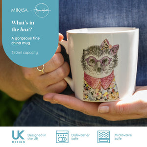 Creative Tipperleyhill Hedgehog Print Fine China Mug