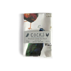 Sarah Edmonds Cock's Tea Towel
