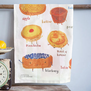 Sarah Edmonds Tarts Tea Towel