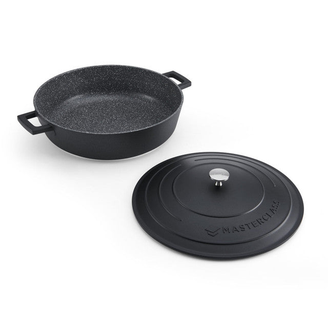 MasterClass Cast Aluminium 32cm Black Shallow Casserole