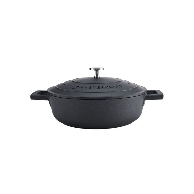 MasterClass Cast Aluminium 24cm Black Shallow Casserole