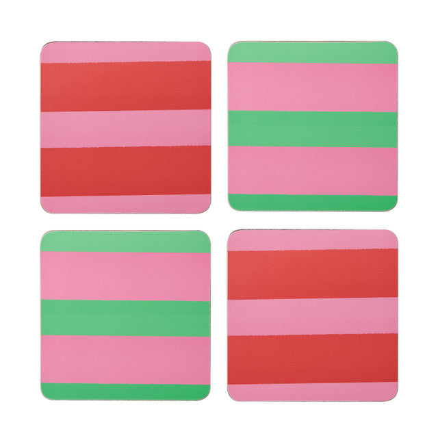 Creative Set Stripe Print Coasters