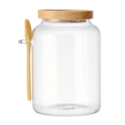 KitchenCraft Idilica 1.2Ltr Glass Storage Jar & Spoon
