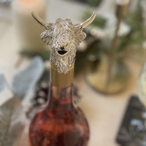 Just Slate Highland Cow Bottle Pourer