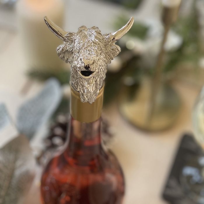 Just Slate Highland Cow Bottle Pourer