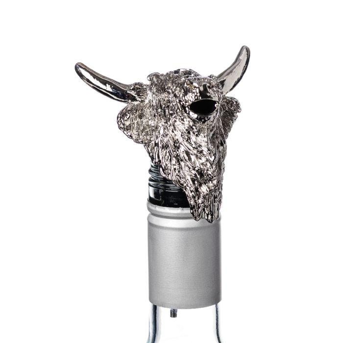 Just Slate Highland Cow Bottle Pourer