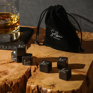 Just Slate Set of 6 Shooting Engraved Whisky Stones