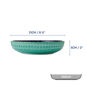 Mikasa Indigo Chevron 21cm Stoneware Bowl