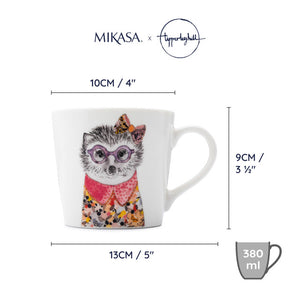 Creative Tipperleyhill Hedgehog Print Fine China Mug