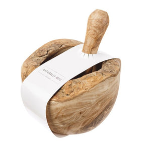Just Slate Olive Wood Pestle & Mortar