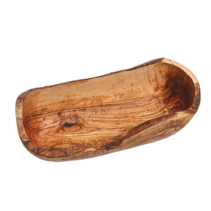 Just Slate Olive Wood Large Rustic Serving Bowl