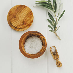 Just Slate Olive Wood Salt Pot & Scoop