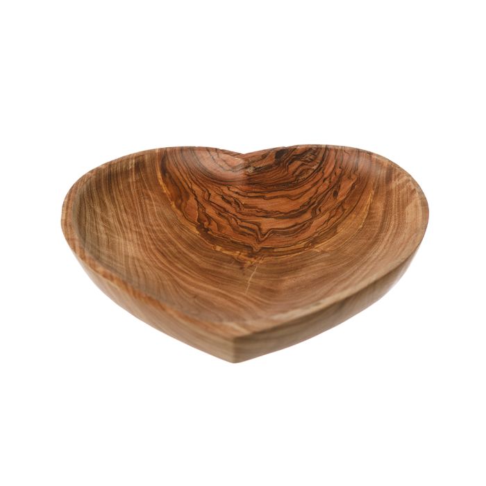 Just Slate Olive Wood Heart Bowl