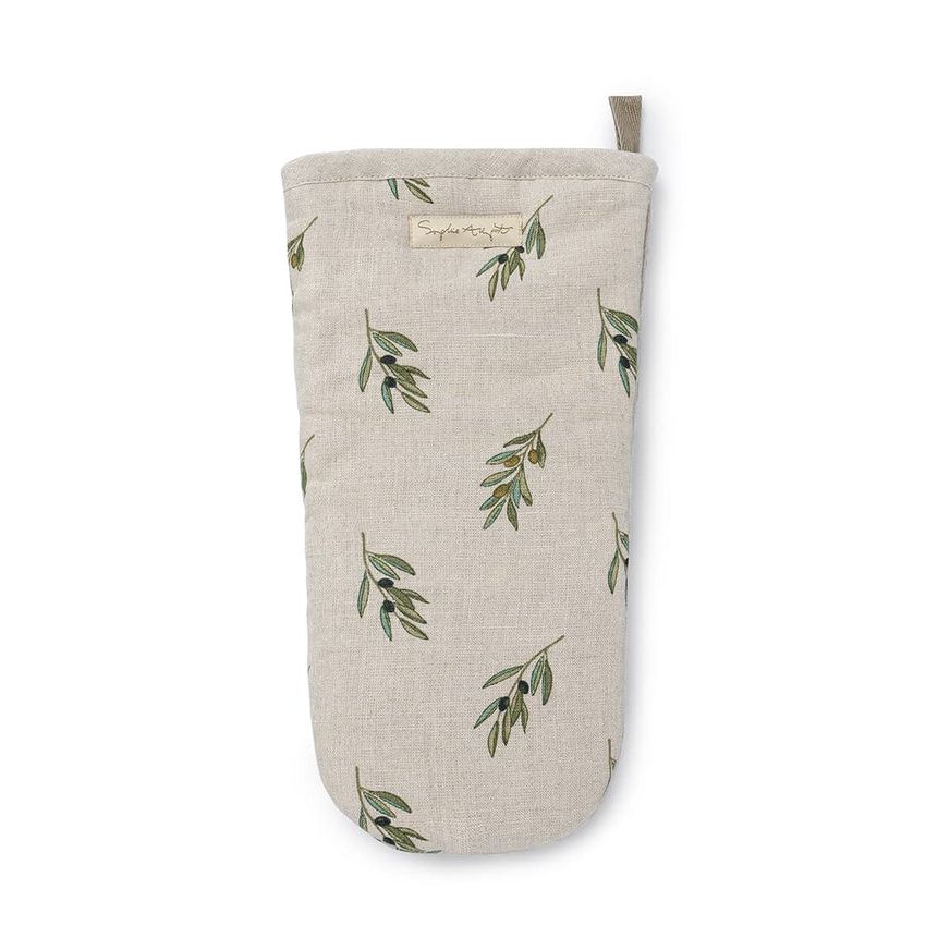 Sophie Allport Olive Linen Oven Mitt