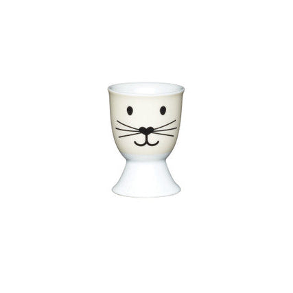 KitchenCraft Porcelain "Cat Face" Egg Cup