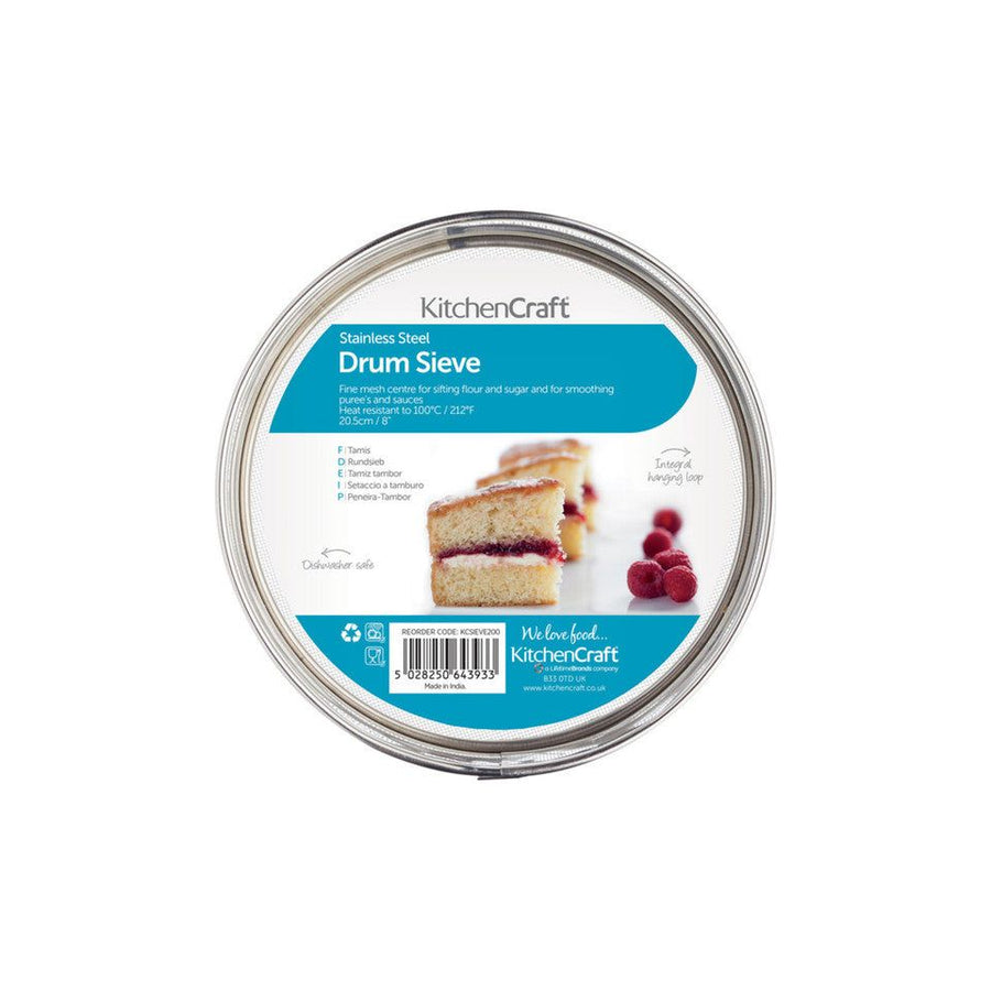 KitchenCraft Stainless Steel 20cm Drum Sieve