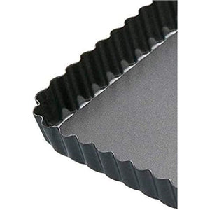 MasterClass Non-Stick Loose Base Fluted Rectangular Flan/Quiche