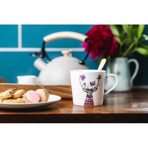 Creative Tipperleyhill Stag Print Fine China Mug